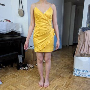 Yellow Superdown Going out mini dress size S